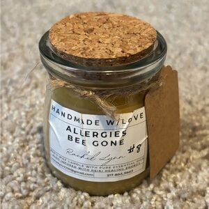 Beeswax Candle | Pure DoTerra Essential oil | Reiki-Infused ~ Allergies Bee Gone